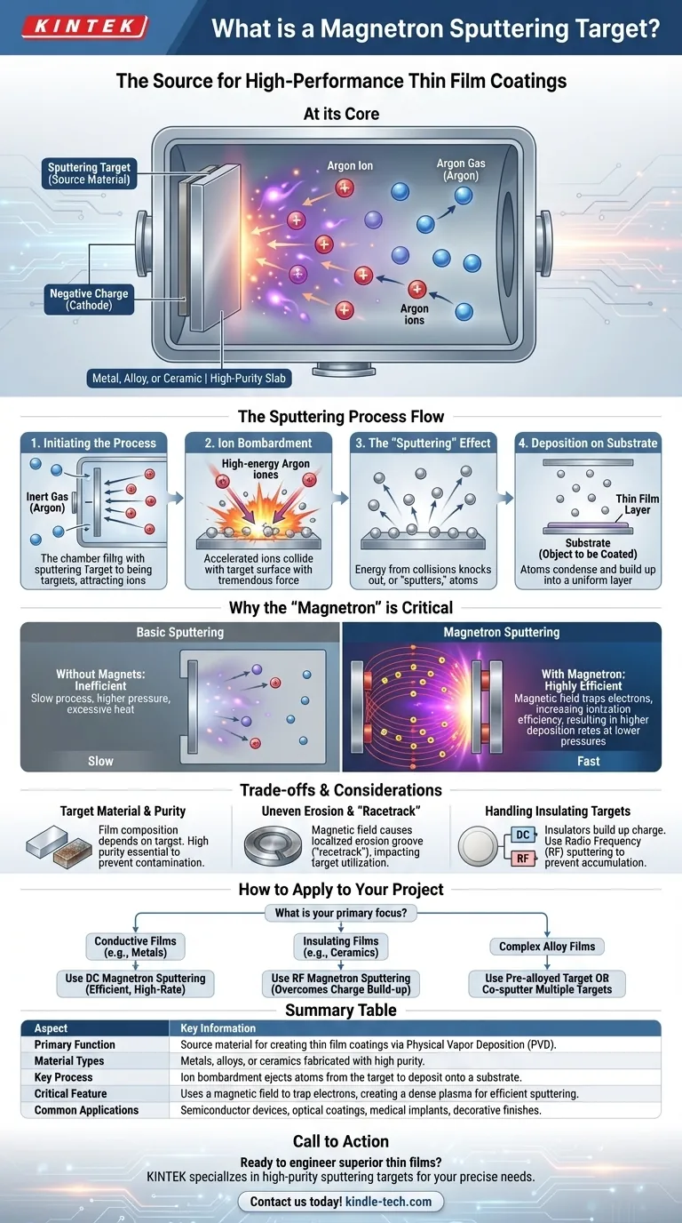 What is magnetron sputtering target? The Core Material for High-Performance Thin Film Coatings Visual Guide