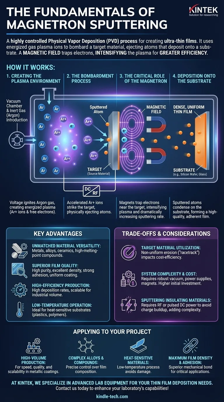 マグネトロンスパッタリングの基本とは？高品質な薄膜成膜をマスターする ビジュアルガイド