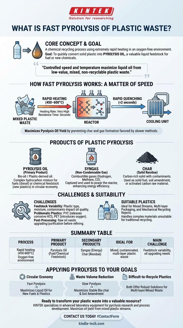 Cos'è la pirolisi rapida dei rifiuti plastici? Trasformare i rifiuti plastici in olio di valore Guida Visiva