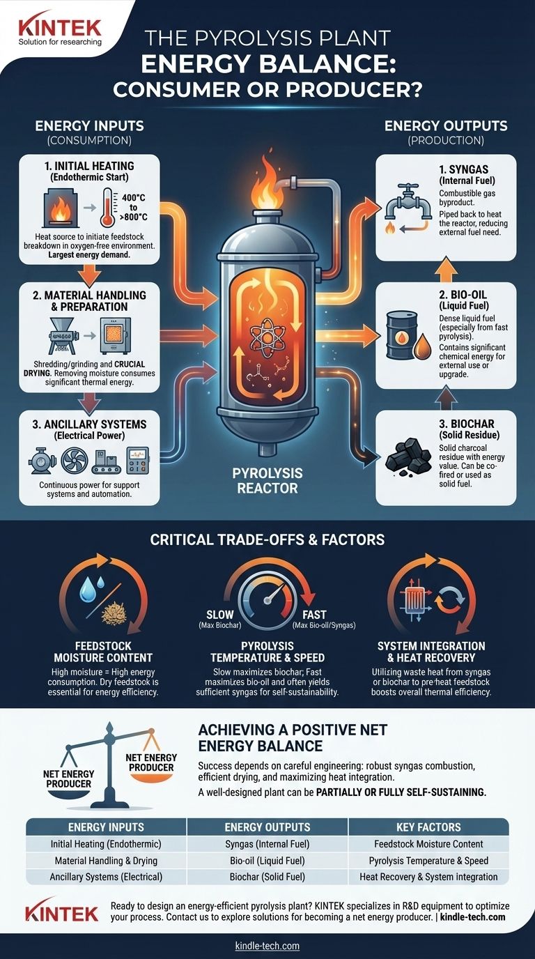 ما مقدار الطاقة التي يستهلكها مصنع الانحلال الحراري؟ تحقيق وضع منتج صافي للطاقة دليل مرئي