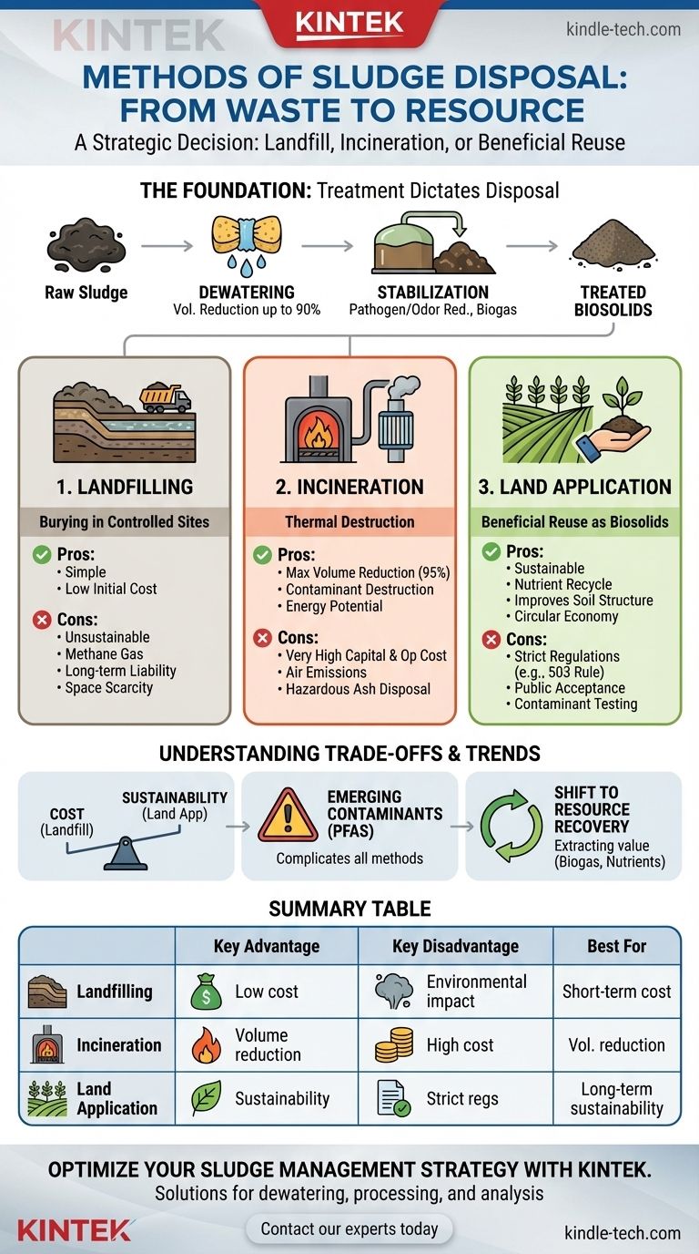Quais são os métodos de descarte de lodo? Um Guia para Aterro Sanitário, Incineração e Reutilização Benéfica Guia Visual
