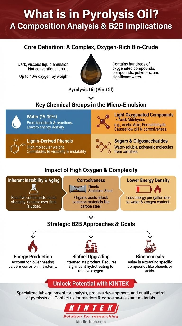¿Qué contiene el aceite de pirólisis? Desvelando la compleja química del bioaceite Guía Visual