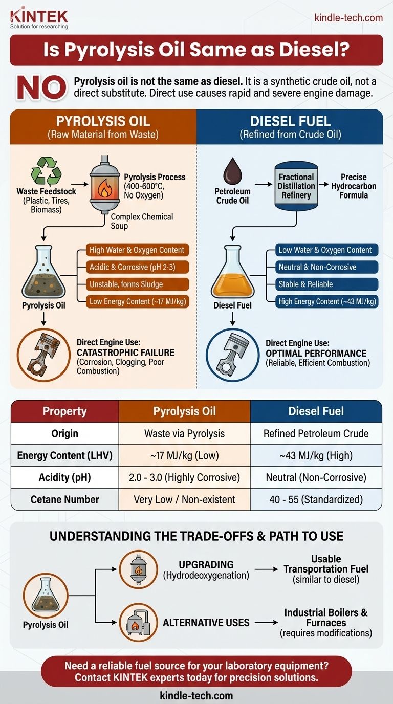 Is pyrolysis oil same as diesel? Uncover the Critical Differences in Fuel Properties Visual Guide