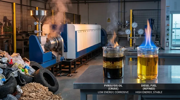L'olio di pirolisi è uguale al diesel? Scopri le differenze critiche nelle proprietà del carburante