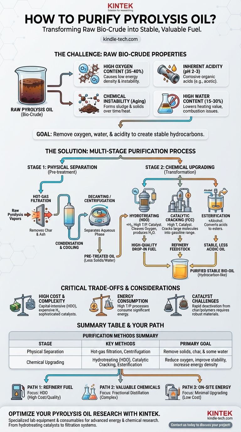 Come si purifica l'olio di pirolisi? Una guida alla trasformazione del bio-greggio in combustibile utilizzabile Guida Visiva