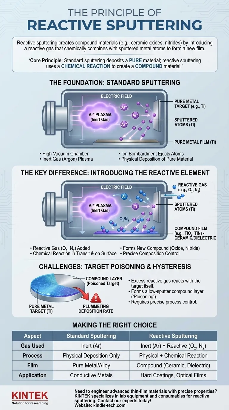 Was ist das Prinzip des reaktiven Sputterns? Erstellen Sie Hochleistungs-Keramikbeschichtungen Visuelle Anleitung