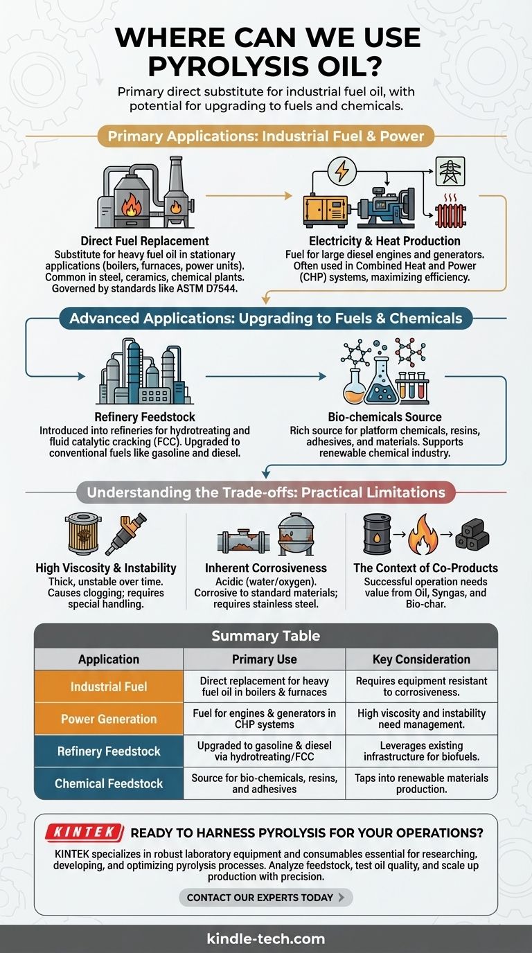 열분해유는 어디에 사용할 수 있나요? 재생 가능한 연료 및 화학 원료로서의 잠재력을 활용하세요. 시각적 가이드