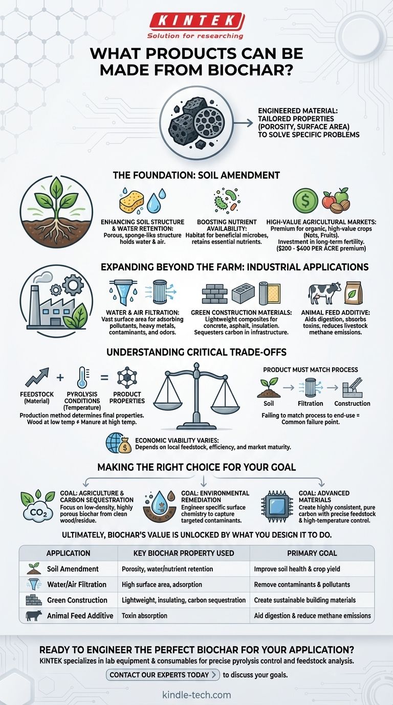 バイオ炭から作れる製品は？土壌からろ過・建設まで ビジュアルガイド