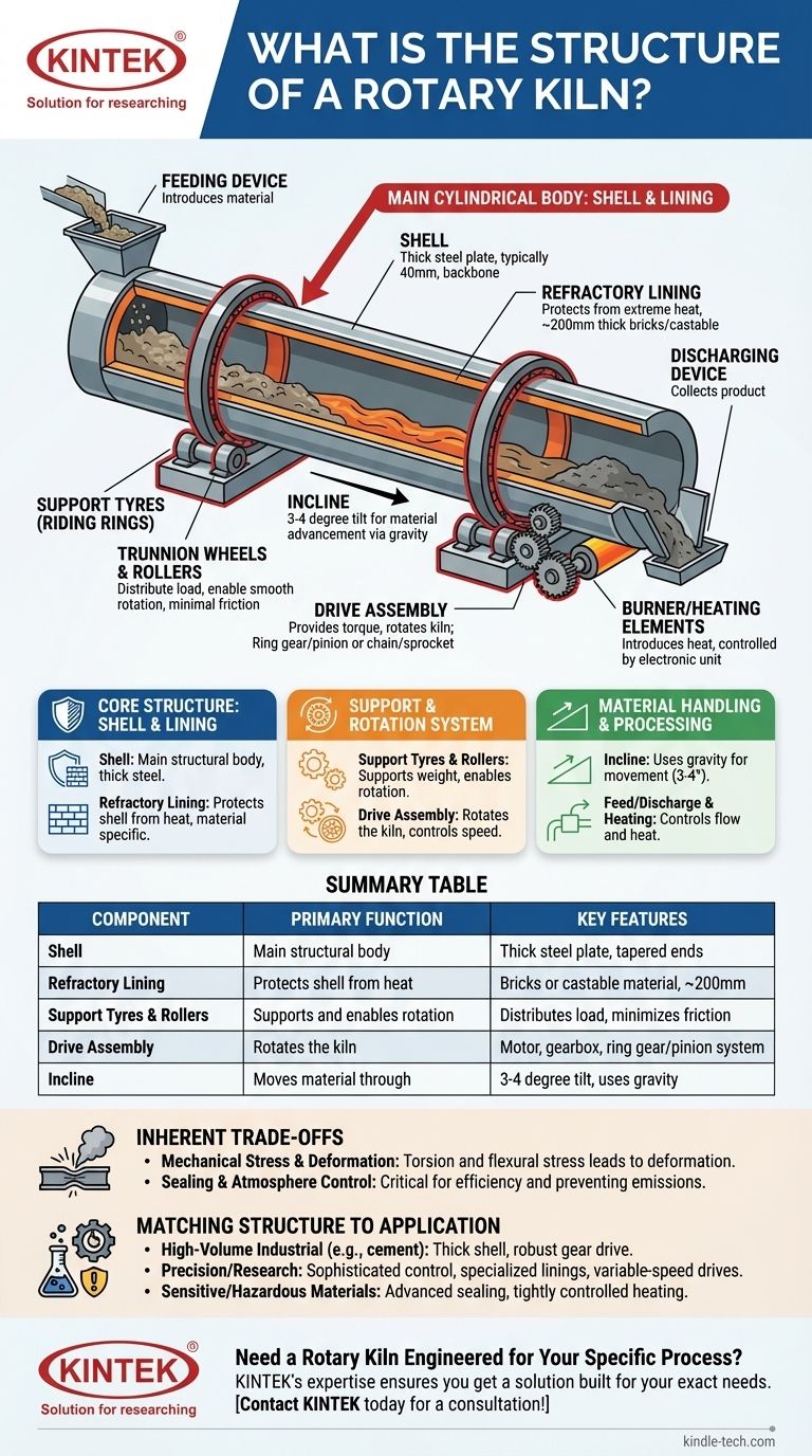 ¿Cuál es la estructura de un horno rotatorio? Un desglose detallado de sus componentes principales Guía Visual