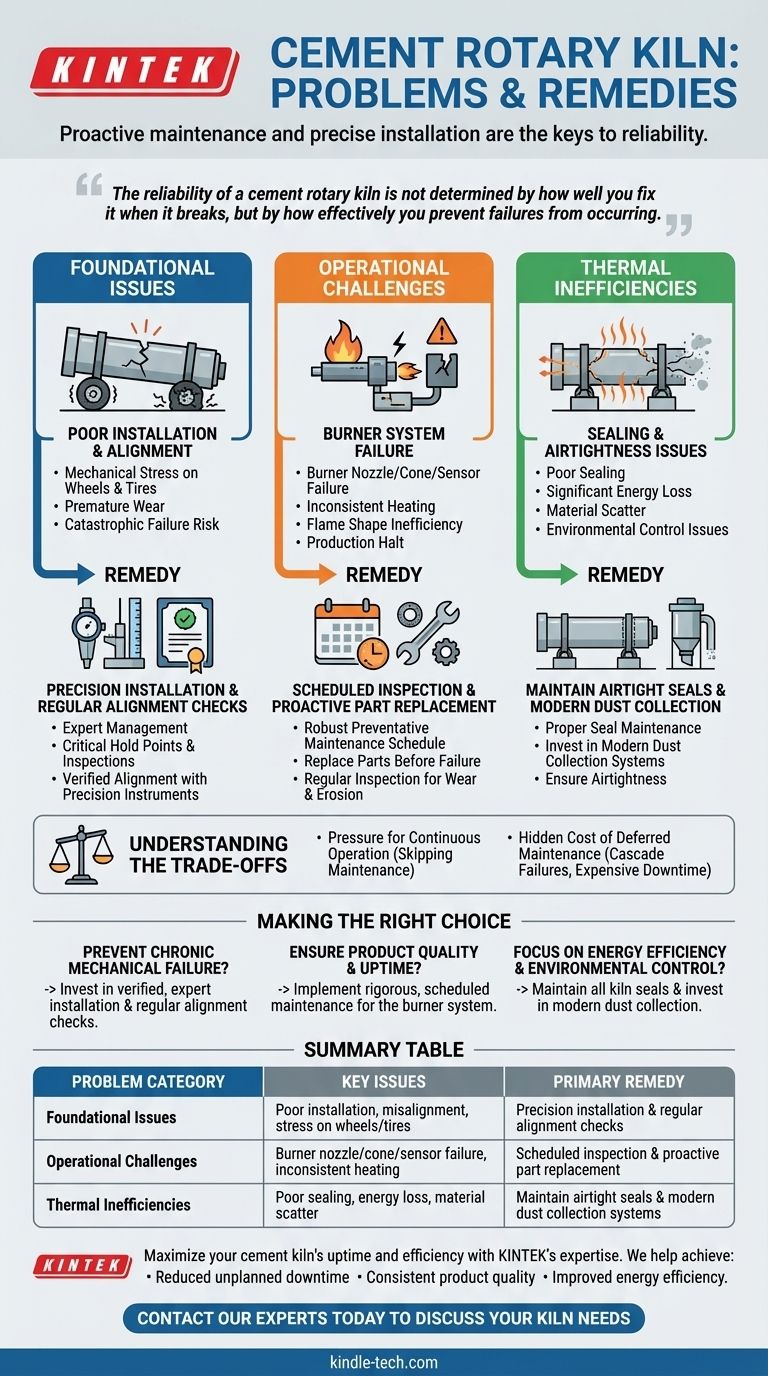 Каковы проблемы вращающейся цементной печи и способы их устранения? Достижение долгосрочной надежности и эффективности Визуальное руководство
