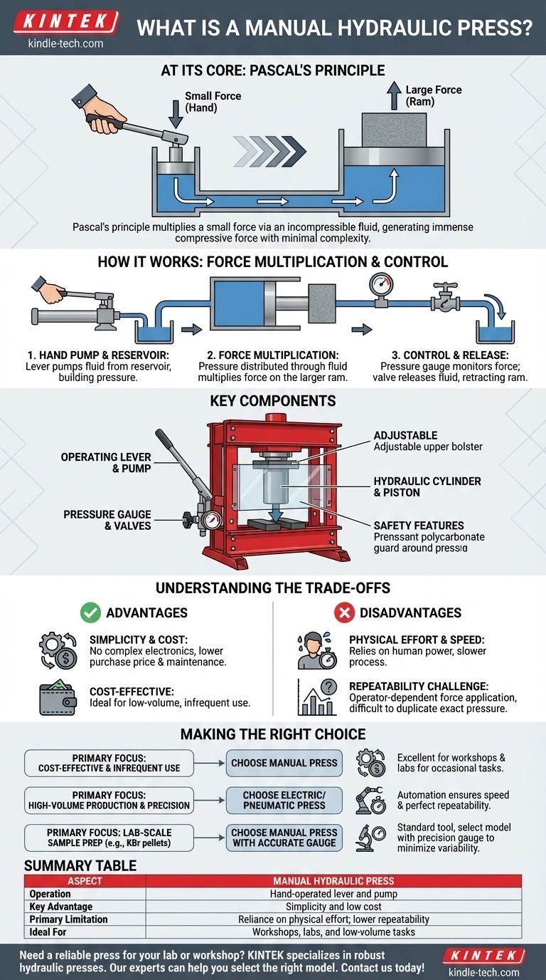 Qu'est-ce qu'une presse hydraulique manuelle ? Un guide pour une compression simple et à haute force Guide Visuel