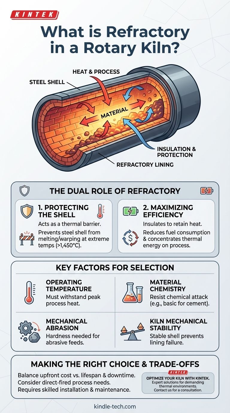 Was ist feuerfestes Material in einem Drehrohrofen? Ein Leitfaden zum Schutz Ihres Ofens und zur Maximierung der Effizienz Visuelle Anleitung