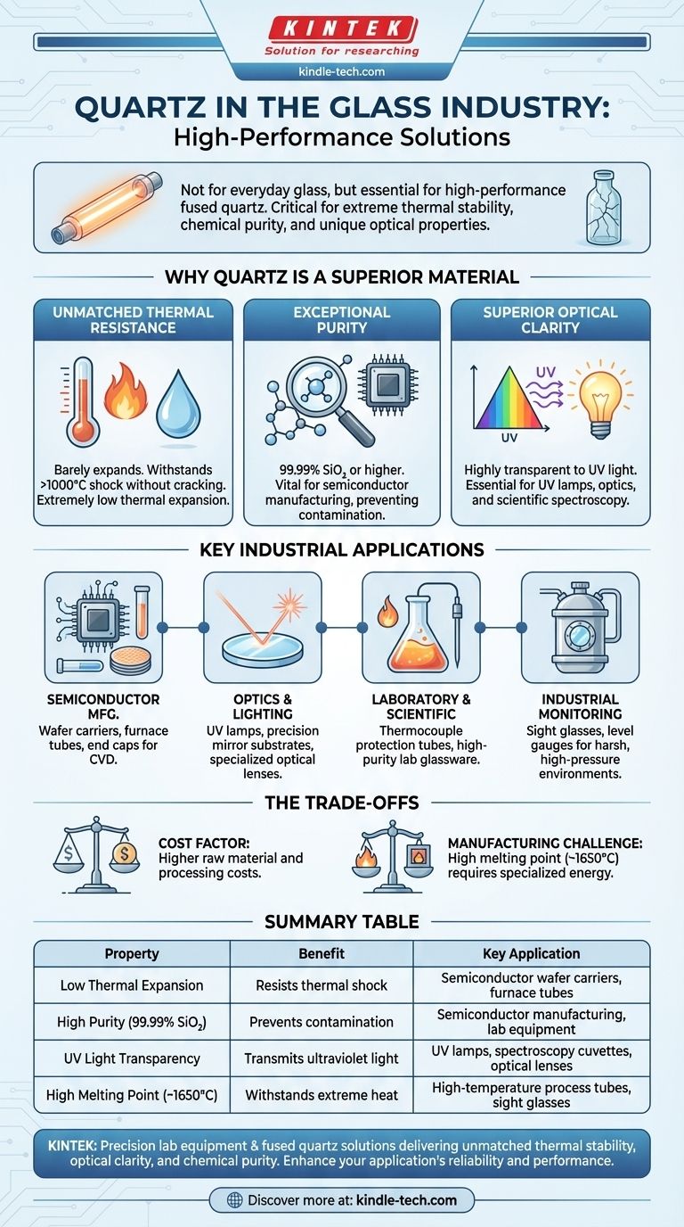 유리 산업에서 석영은 어떻게 사용됩니까? 고성능 용융 석영 유리에 필수적 시각적 가이드