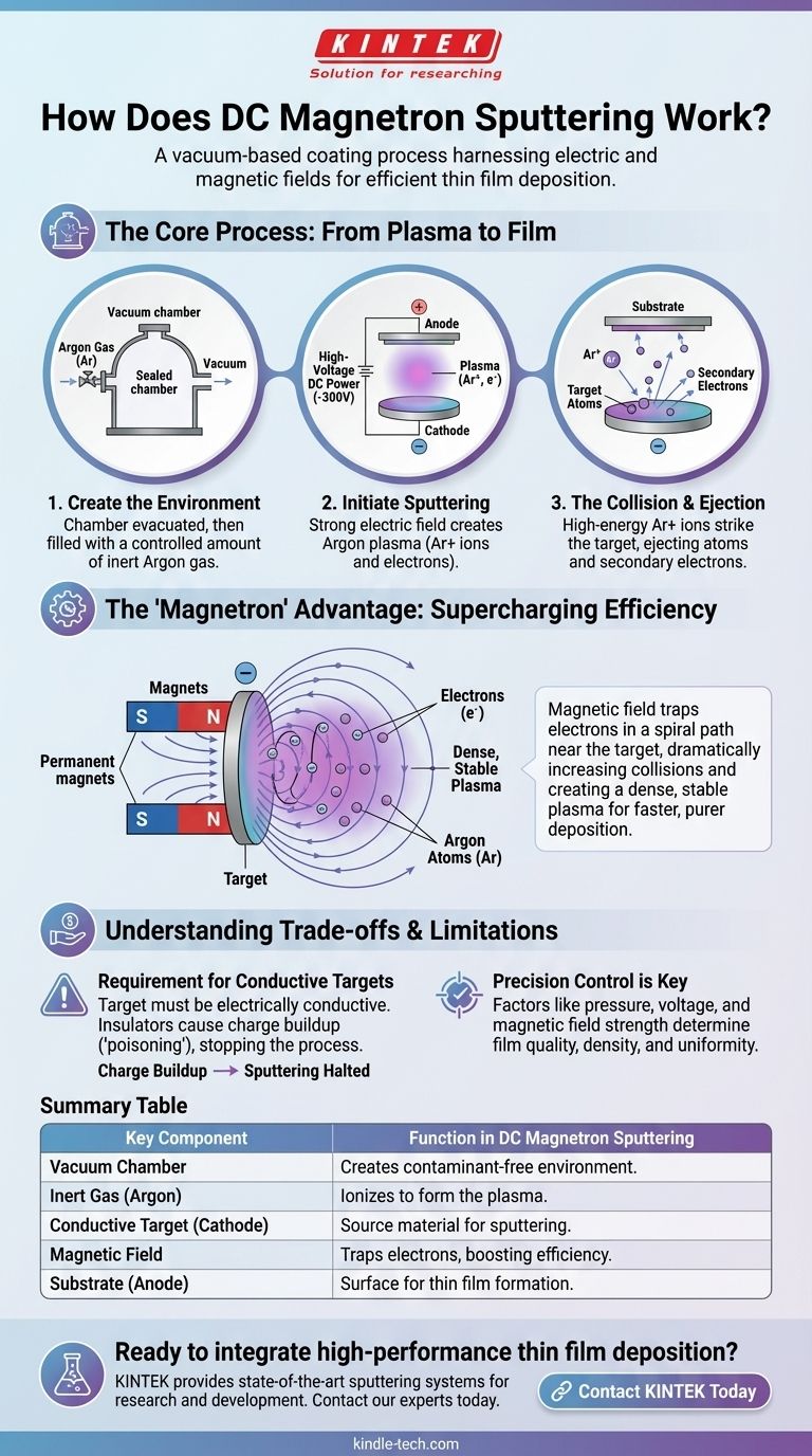 How does a DC magnetron sputtering work? A Guide to High-Speed, Uniform Thin Films Visual Guide