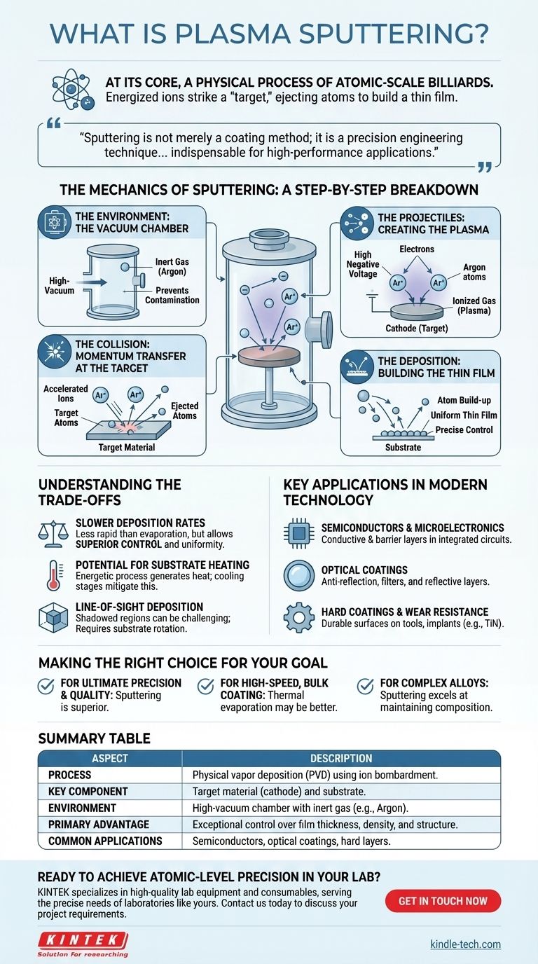 ¿Qué es la pulverización catódica por plasma? Una guía para la deposición de películas delgadas de precisión Guía Visual