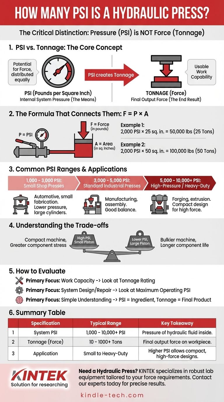 유압 프레스는 몇 PSI입니까? 톤수 뒤에 숨겨진 진정한 힘을 밝히다 시각적 가이드