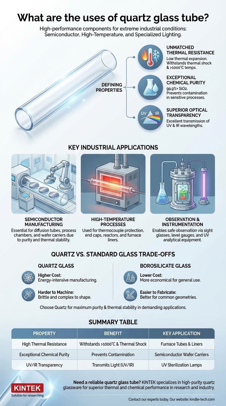What are the uses of quartz glass tube? Key Applications in High-Temperature and High-Purity Processes Visual Guide