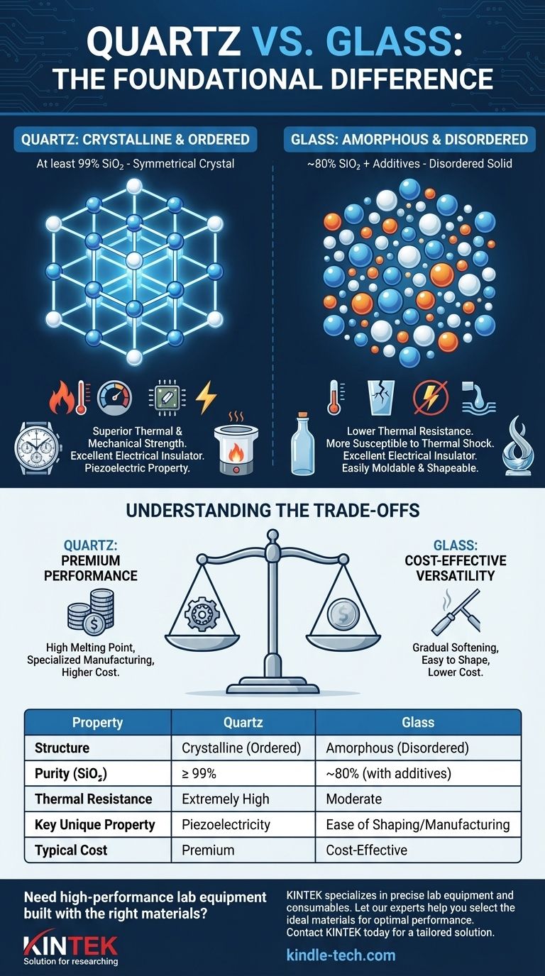 ¿En qué se diferencia el cuarzo del vidrio? Una guía para la selección de materiales para el rendimiento Guía Visual