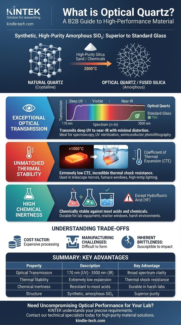 ¿Qué es el cuarzo óptico? El material definitivo para ópticas UV y de alta temperatura Guía Visual