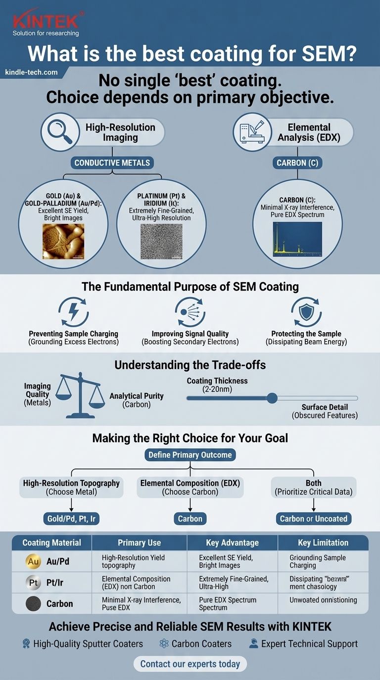 ما هو أفضل طلاء للمجهر الإلكتروني الماسح (SEM)؟ اختر الطلاء المناسب لهدف التصوير أو التحليل الخاص بك دليل مرئي