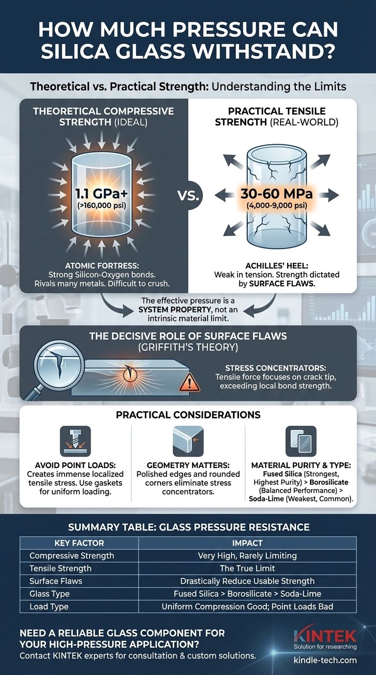 Quanta pressione può sopportare il vetro di silice? Progettare per una resistenza superiore al limite teorico Guida Visiva