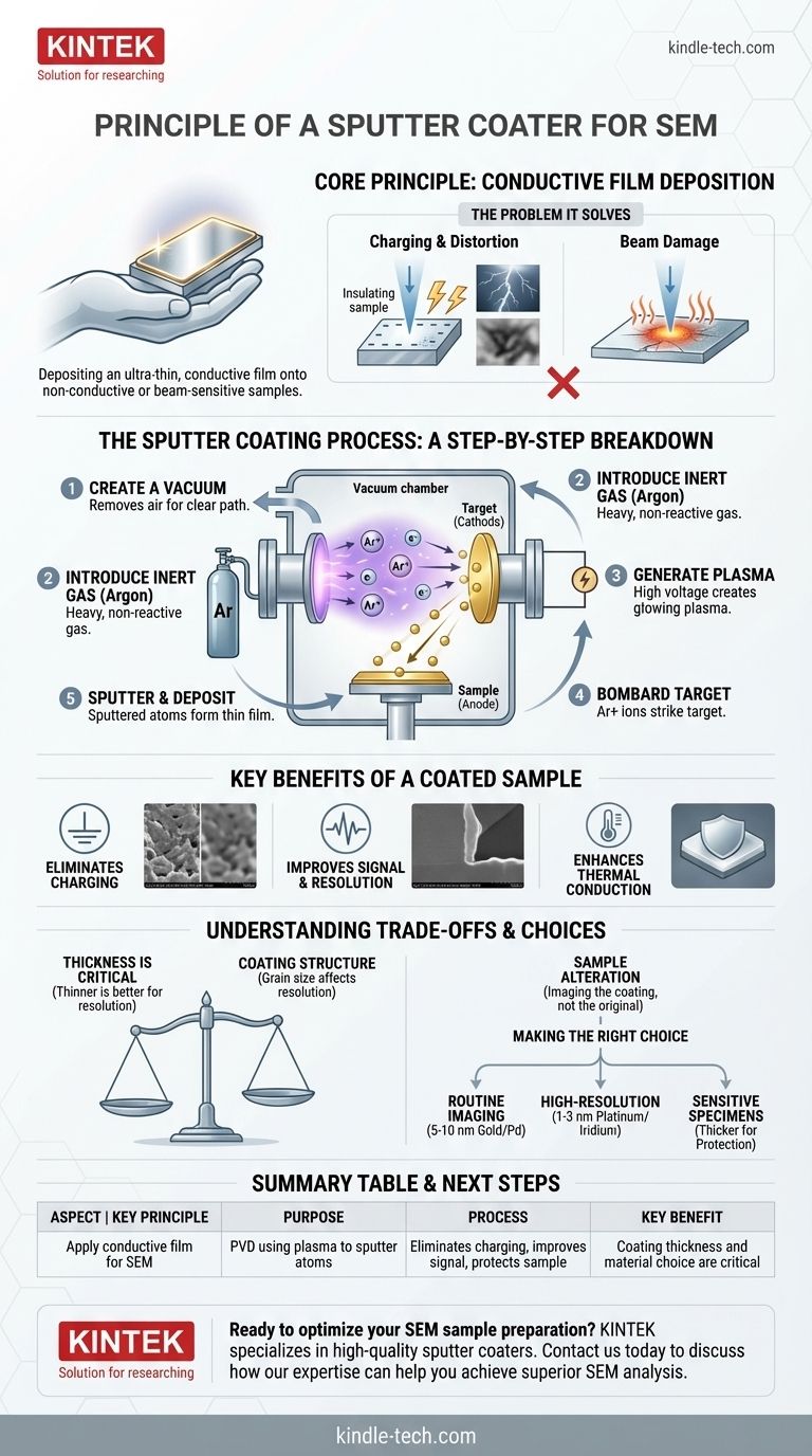 What is the sputter coater for SEM principle? Achieve High-Quality Imaging with a Conductive Coating Visual Guide