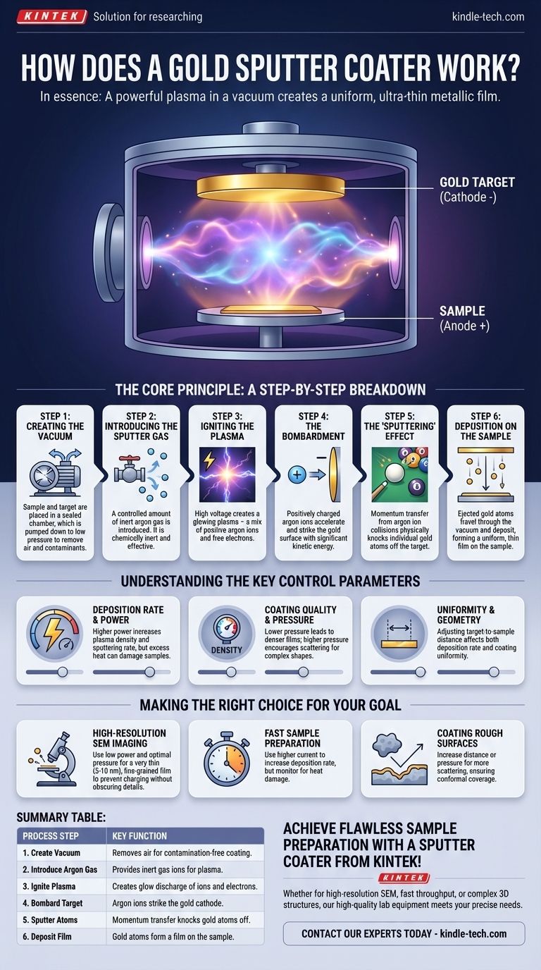 Wie funktioniert ein Gold-Sputtercoater? Eine Schritt-für-Schritt-Anleitung zur Herstellung leitfähiger Beschichtungen Visuelle Anleitung