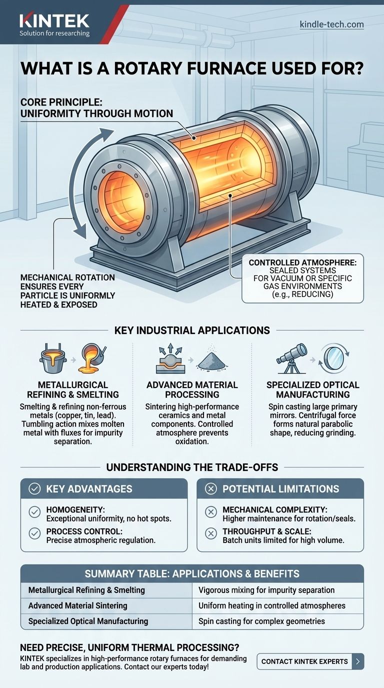 회전로는 무엇에 사용되나요? 탁월한 공정 균일성과 제어 달성 시각적 가이드