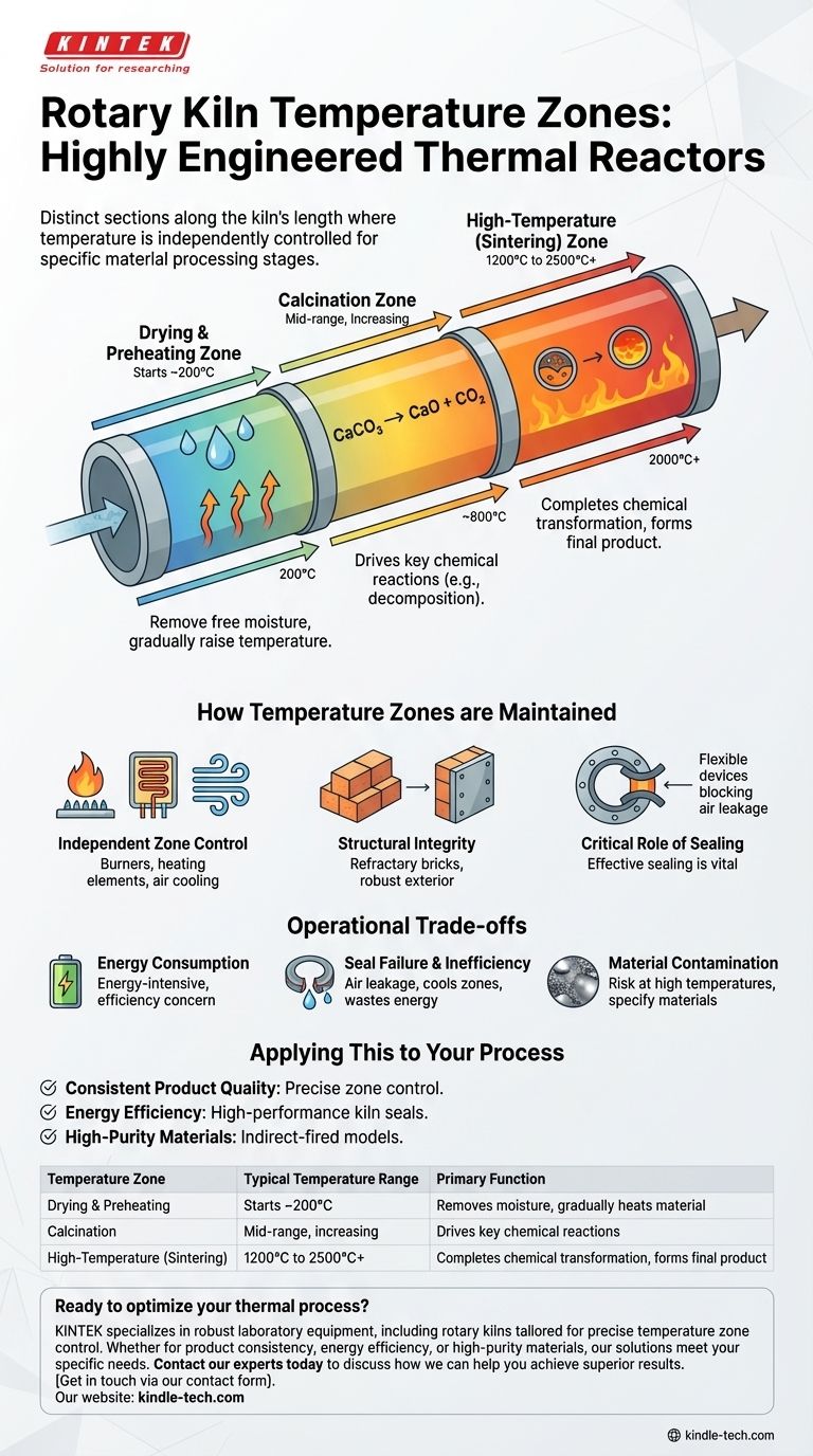 회전 가마의 온도 구역은 무엇인가요? 최적의 공정을 위한 열 프로파일 마스터하기 시각적 가이드