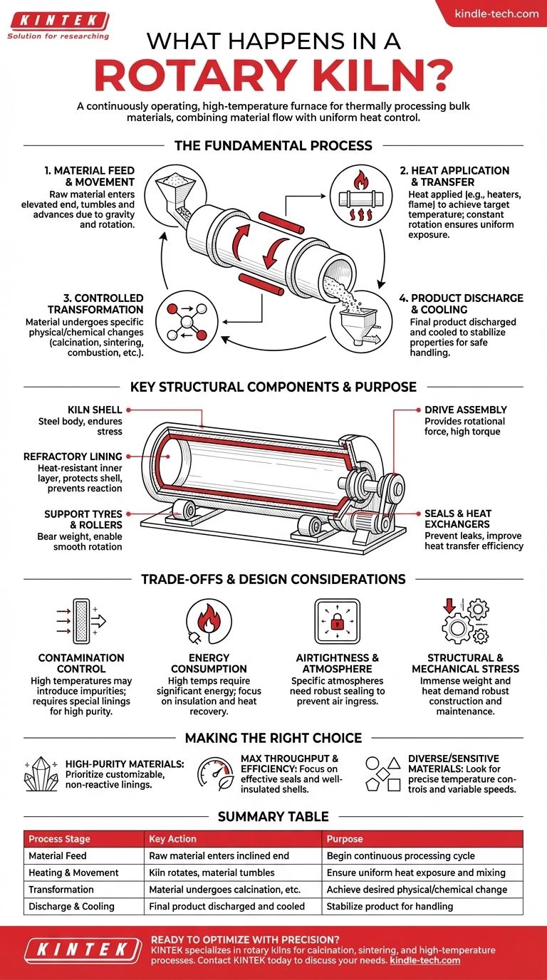 Cosa succede in un forno rotante? Una guida all'elaborazione continua ad alta temperatura Guida Visiva