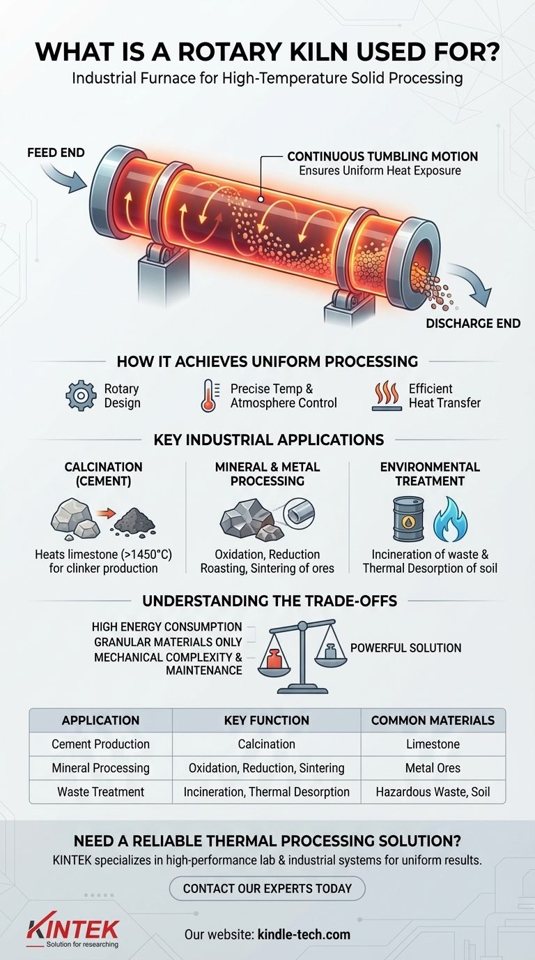 ロータリーキルンは何に使われますか？均一な高温処理をマスターする ビジュアルガイド