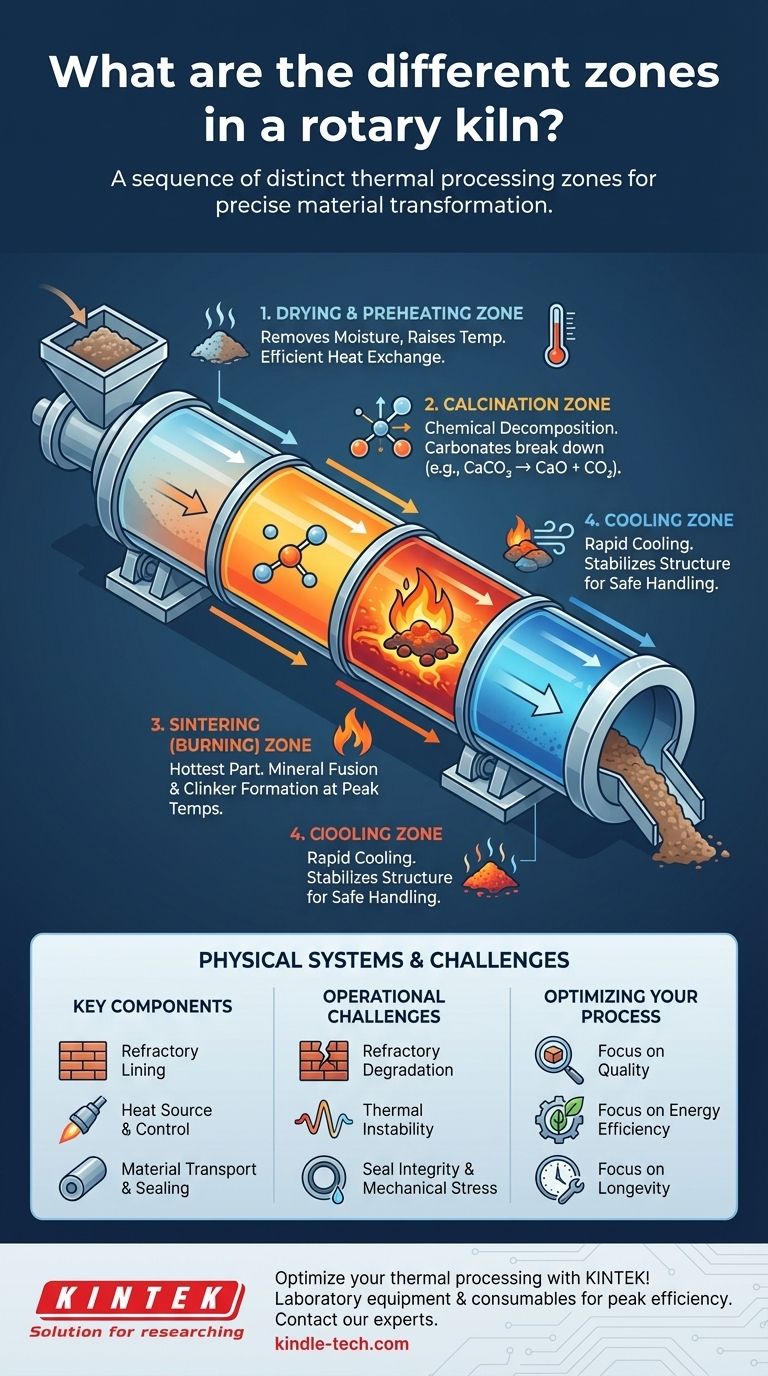 회전 가마의 구역 구분은 무엇이며, 정밀 열처리를 위한 안내서 시각적 가이드