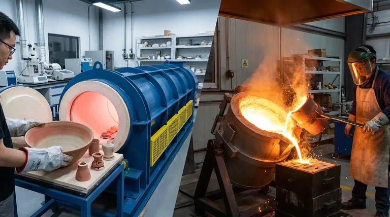 هل هناك فرق بين الفرن (Kiln) والفرن الصناعي (Furnace)؟ اختر الأداة المناسبة لمادتك