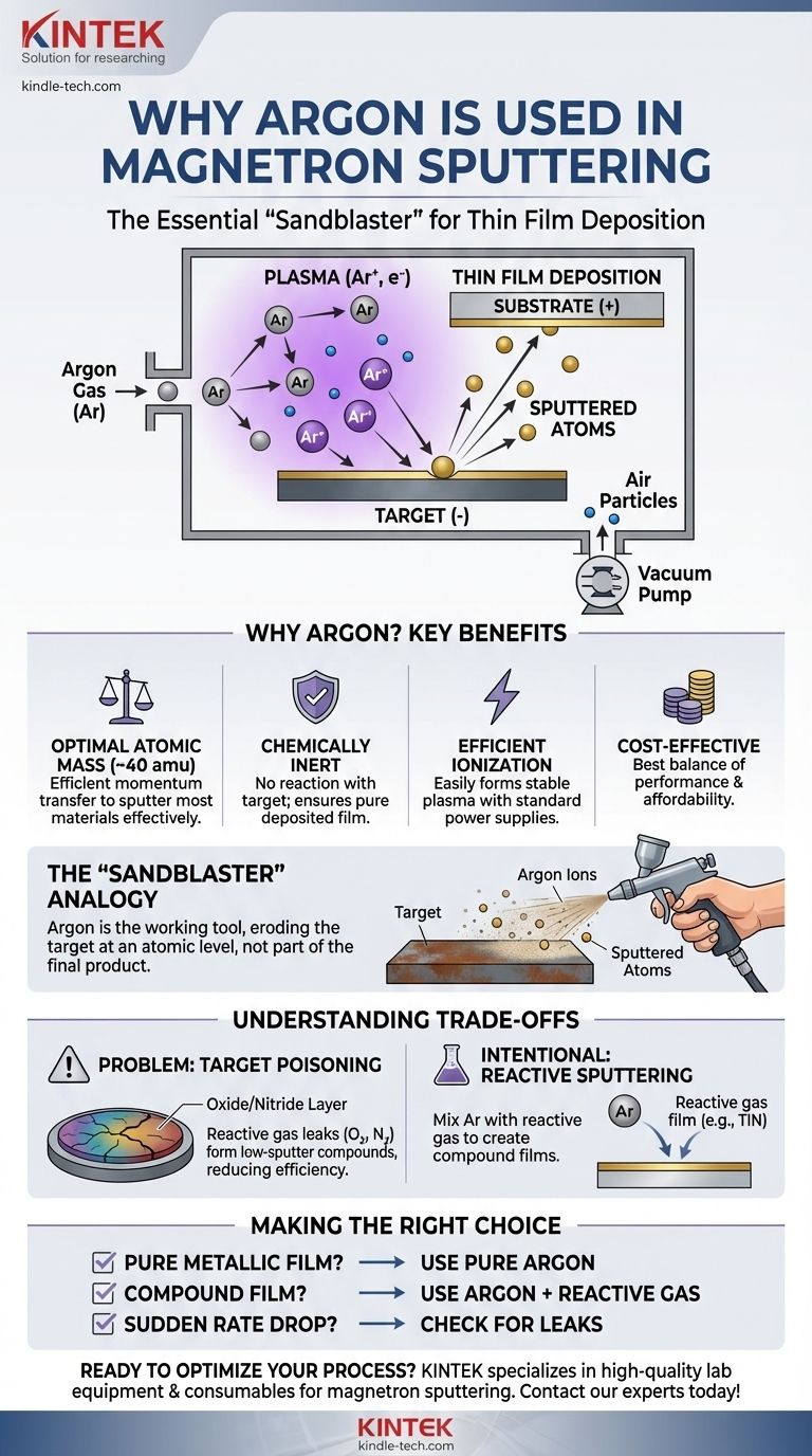 لماذا يستخدم الأرجون في الترسيب بالرش المغناطيسي؟ الغاز المثالي للترسيب الفعال للأغشية الرقيقة دليل مرئي