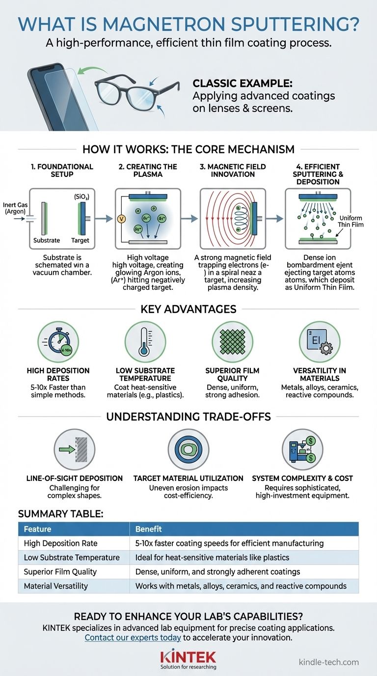 Was ist ein Beispiel für Magnetronsputtern? Herstellung von Hochleistungsbeschichtungen für Brillengläser & Elektronik Visuelle Anleitung