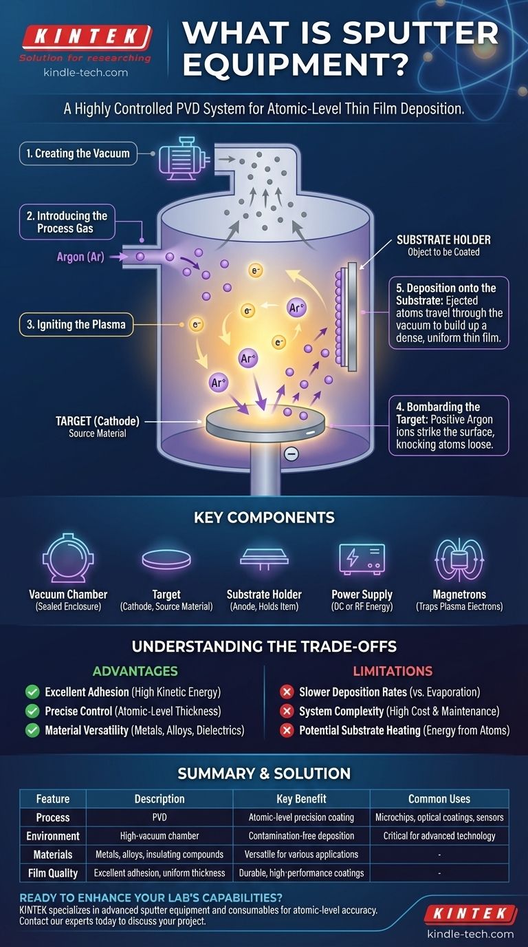 O que é equipamento de pulverização catódica? Um Guia para Deposição de Filmes Finos de Precisão para o seu Laboratório Guia Visual