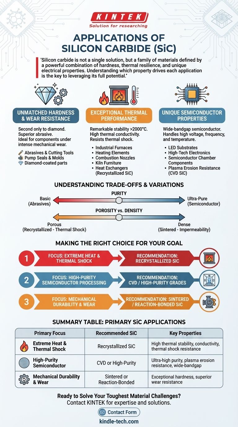 ما هي تطبيقات كربيد السيليكون؟ من المواد الكاشطة إلى أشباه الموصلات عالية التقنية دليل مرئي