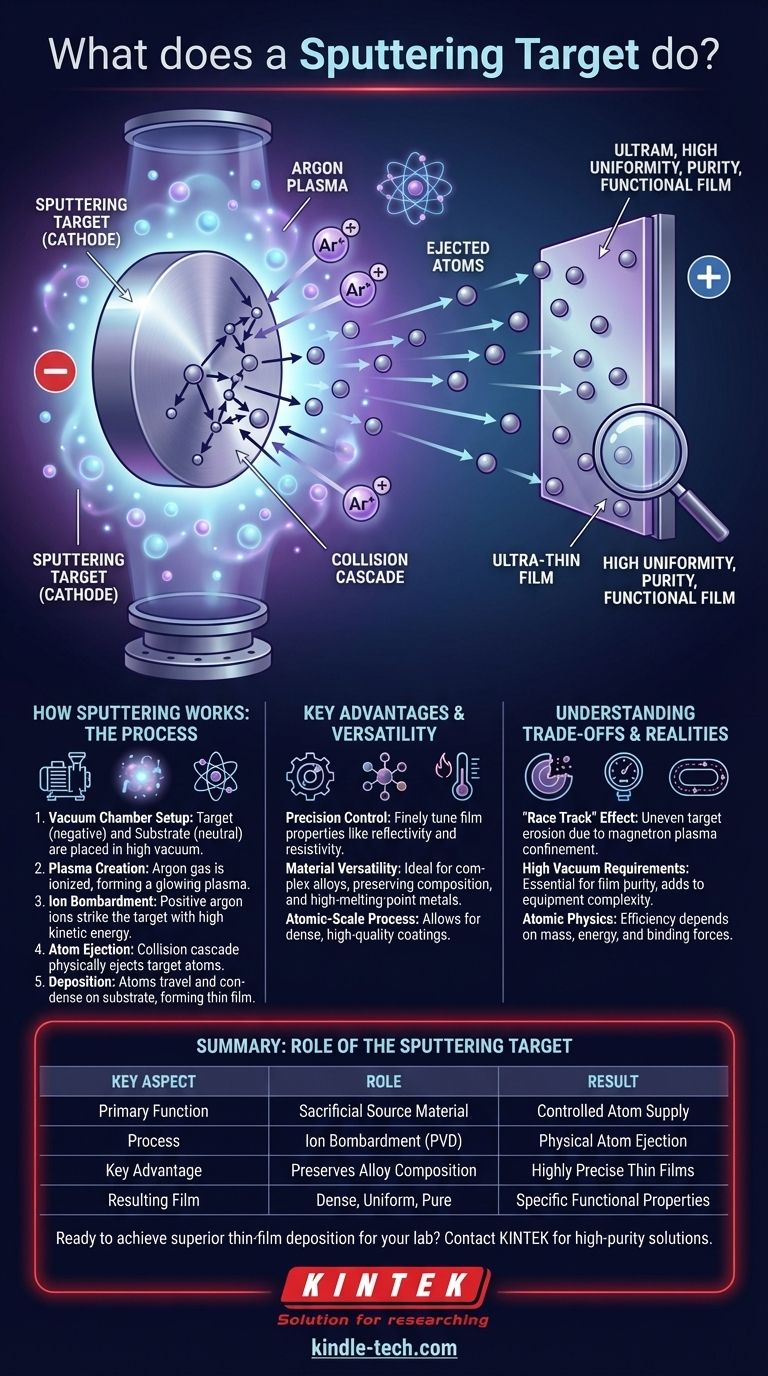 ماذا يفعل هدف الرش (Sputtering Target)؟ إنه مصدر عالي النقاوة للأفلام الرقيقة الدقيقة دليل مرئي