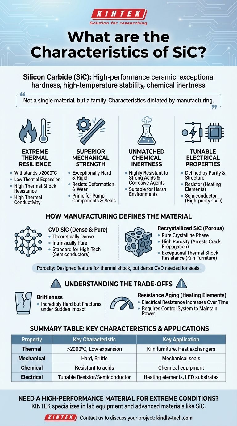 SiC의 특징은 무엇인가요? 고온, 경도, 화학적 불활성 성능을 경험하세요 시각적 가이드