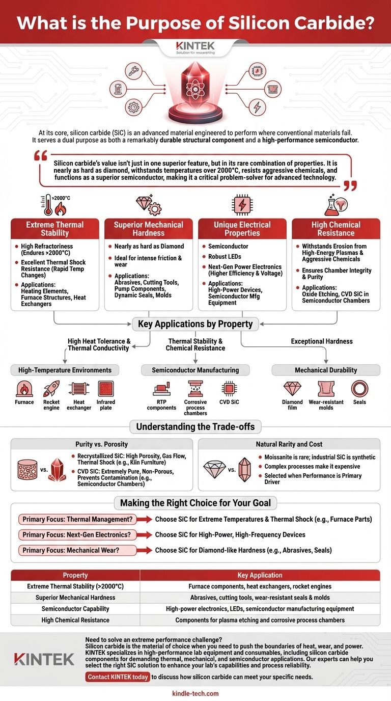 Каково назначение карбида кремния? Материал для экстремального нагрева, износа и электроники Визуальное руководство