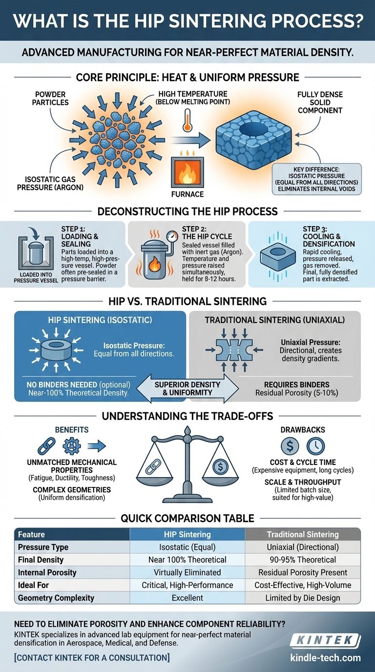 Cos'è il processo di sinterizzazione HIP? Ottenere una densificazione quasi perfetta per componenti critici Guida Visiva