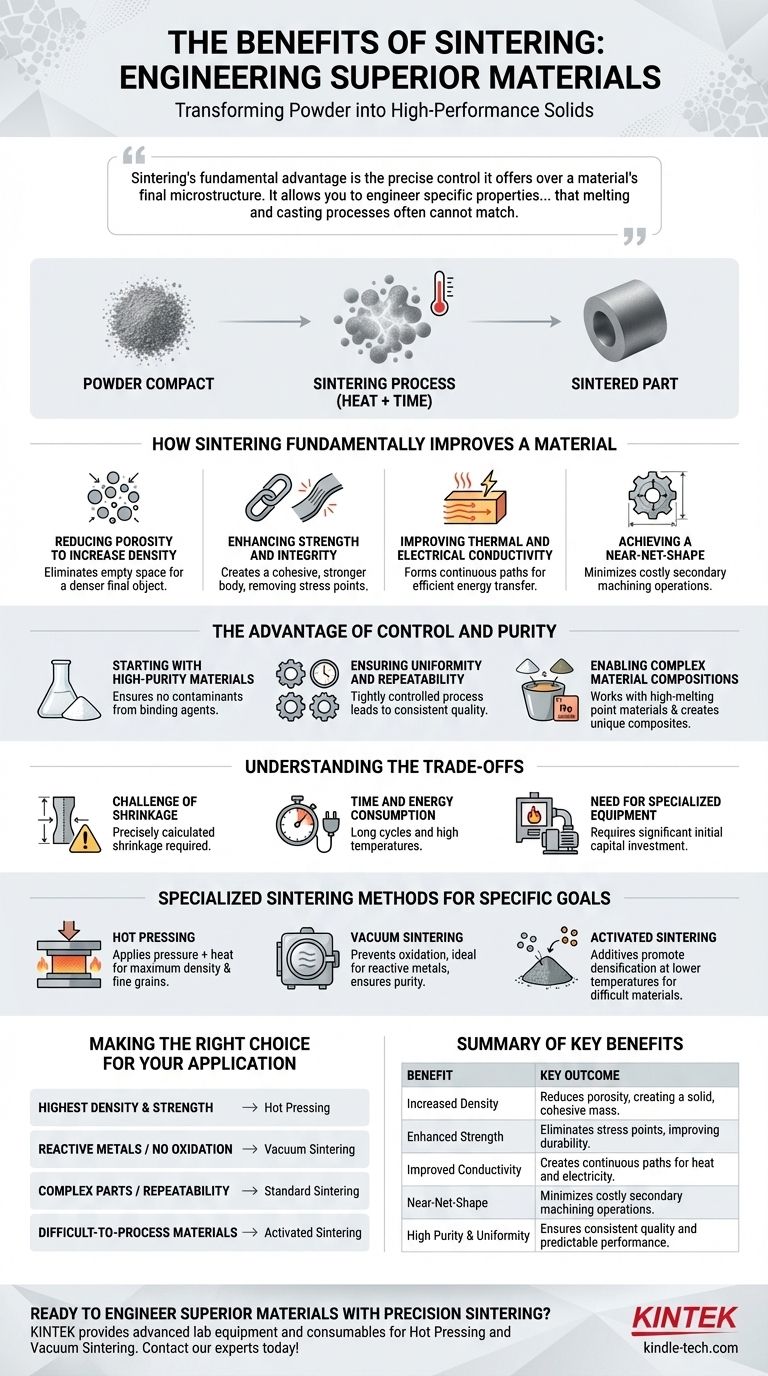 ¿Cuáles son los beneficios de la sinterización? Logre propiedades de material superiores a partir de polvo Guía Visual