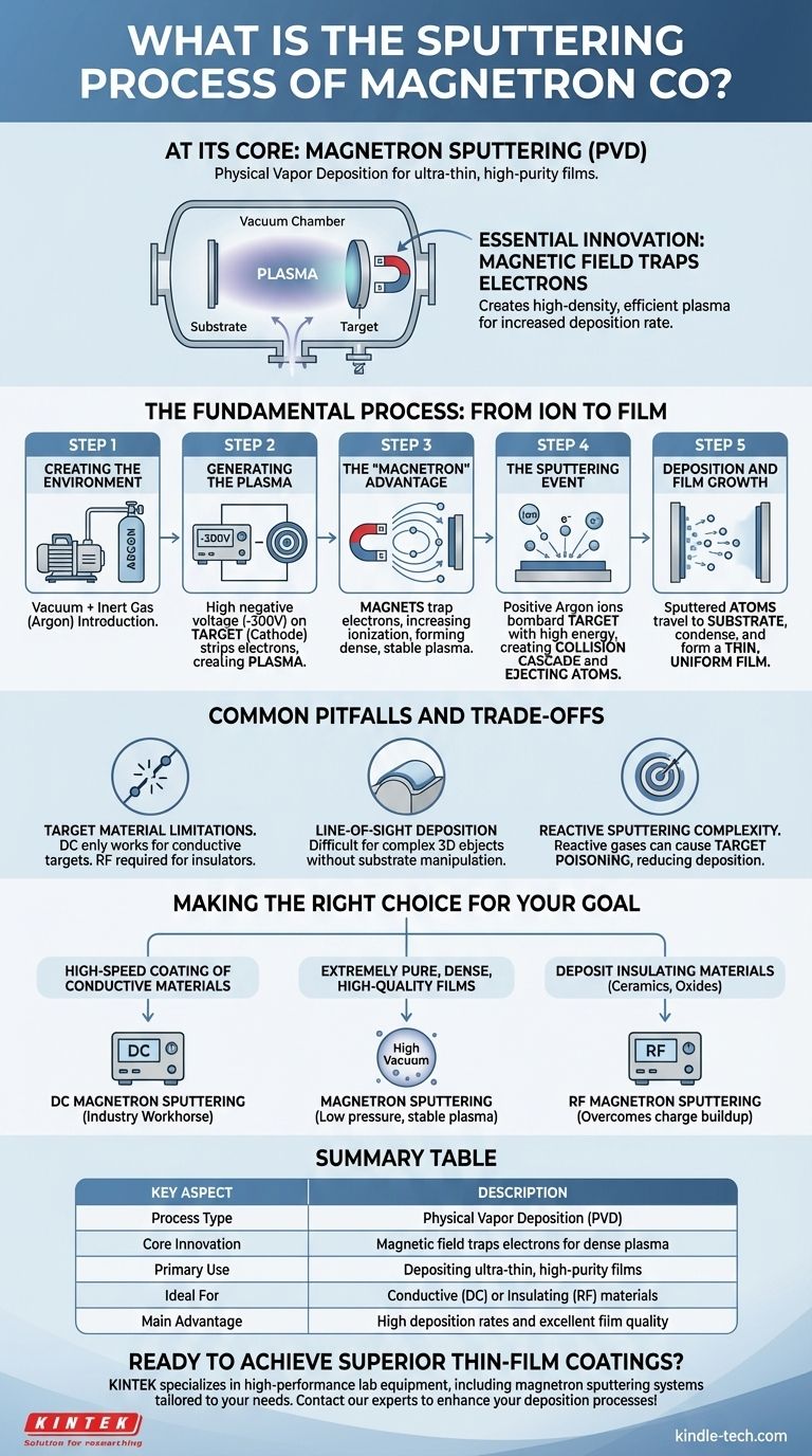 마그네트론 스퍼터링 공정이란 무엇인가요? 고급 박막 증착 가이드 시각적 가이드
