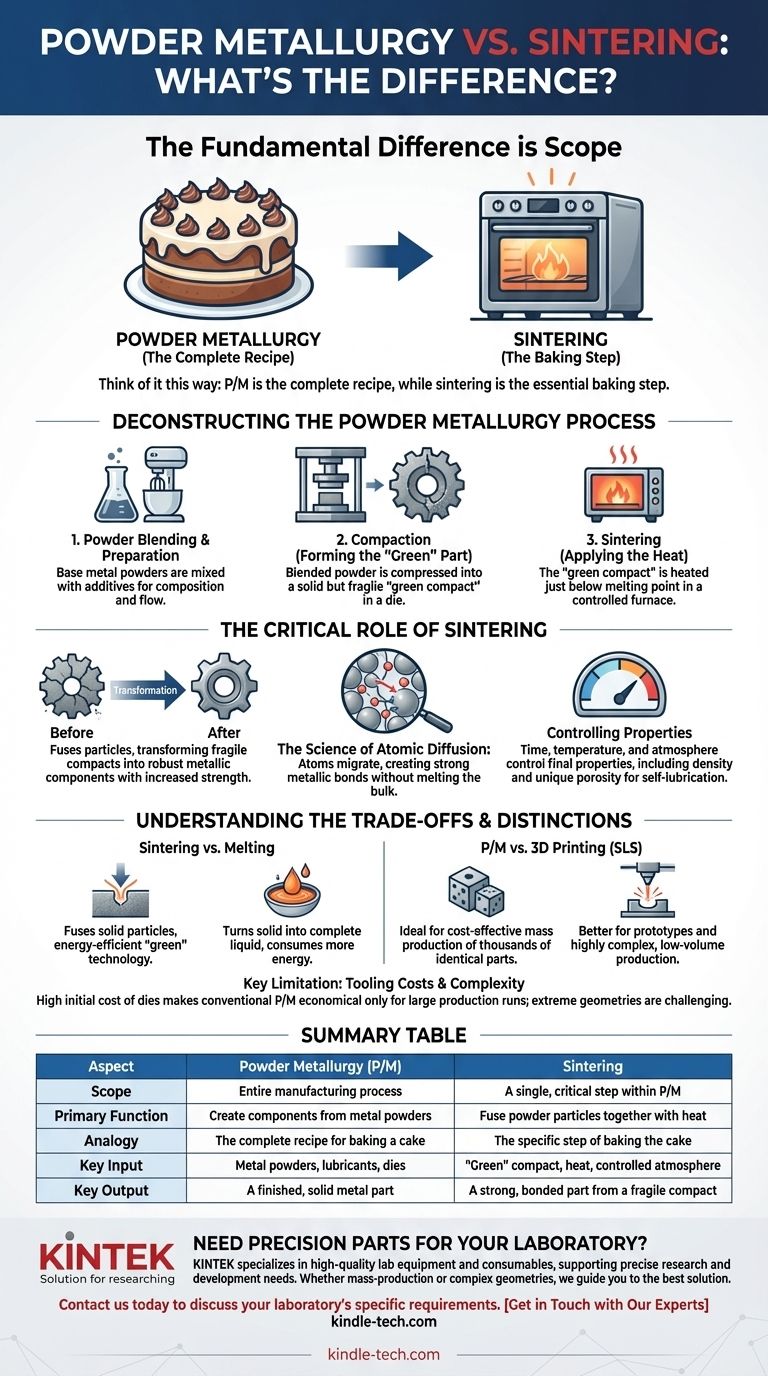 Quelle est la différence entre le frittage et la métallurgie des poudres ? Le frittage est une étape clé du processus Guide Visuel