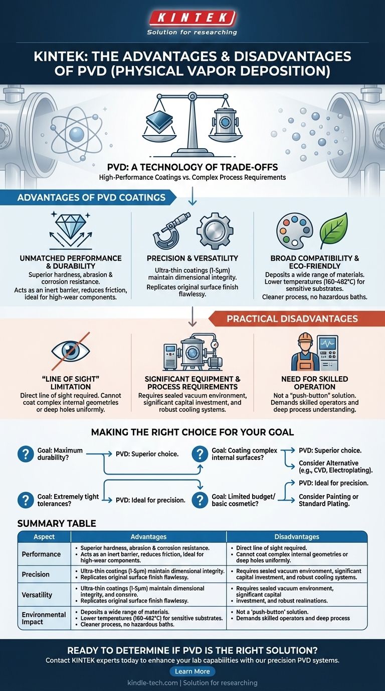 What are the advantages and disadvantages of PVD? A Guide to High-Performance Coating Trade-Offs Visual Guide