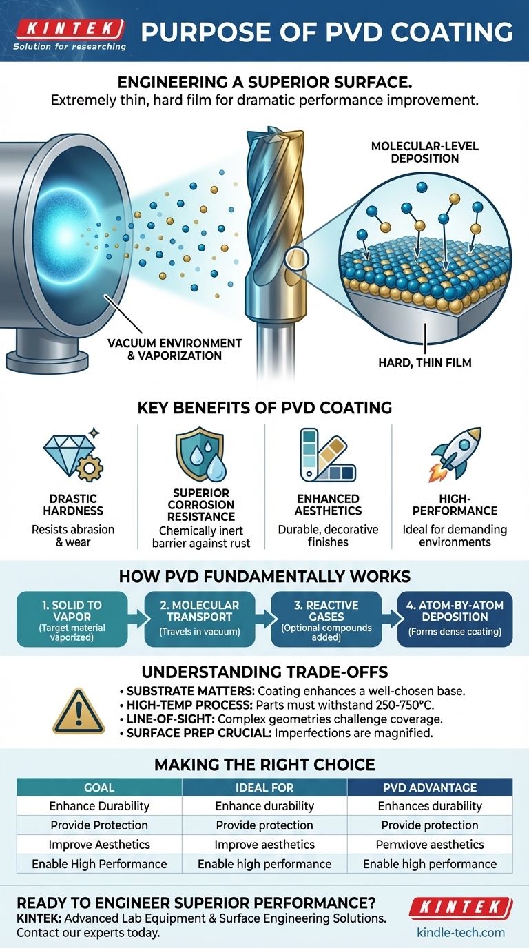 PVD 코팅의 목적은 무엇인가요? 내구성과 성능을 극대화하기 위한 우수한 표면 엔지니어링 시각적 가이드