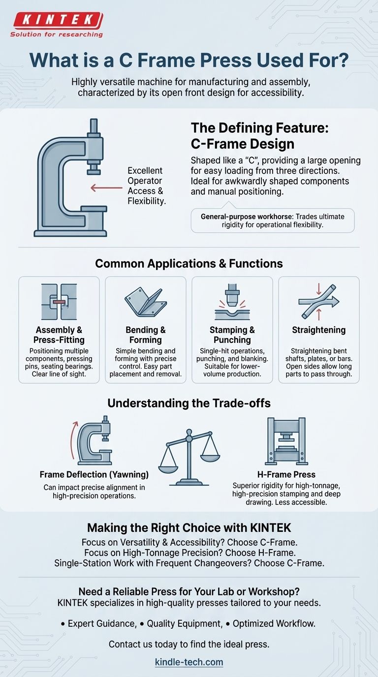Wofür wird eine C-Rahmenpresse verwendet? Ihr Leitfaden für vielseitige Montage und Biegung Visuelle Anleitung