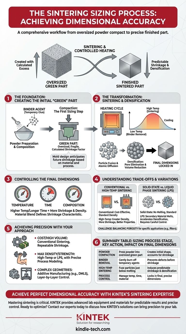 焼結におけるサイジングプロセスとは何ですか？精密部品の寸法管理を極める ビジュアルガイド