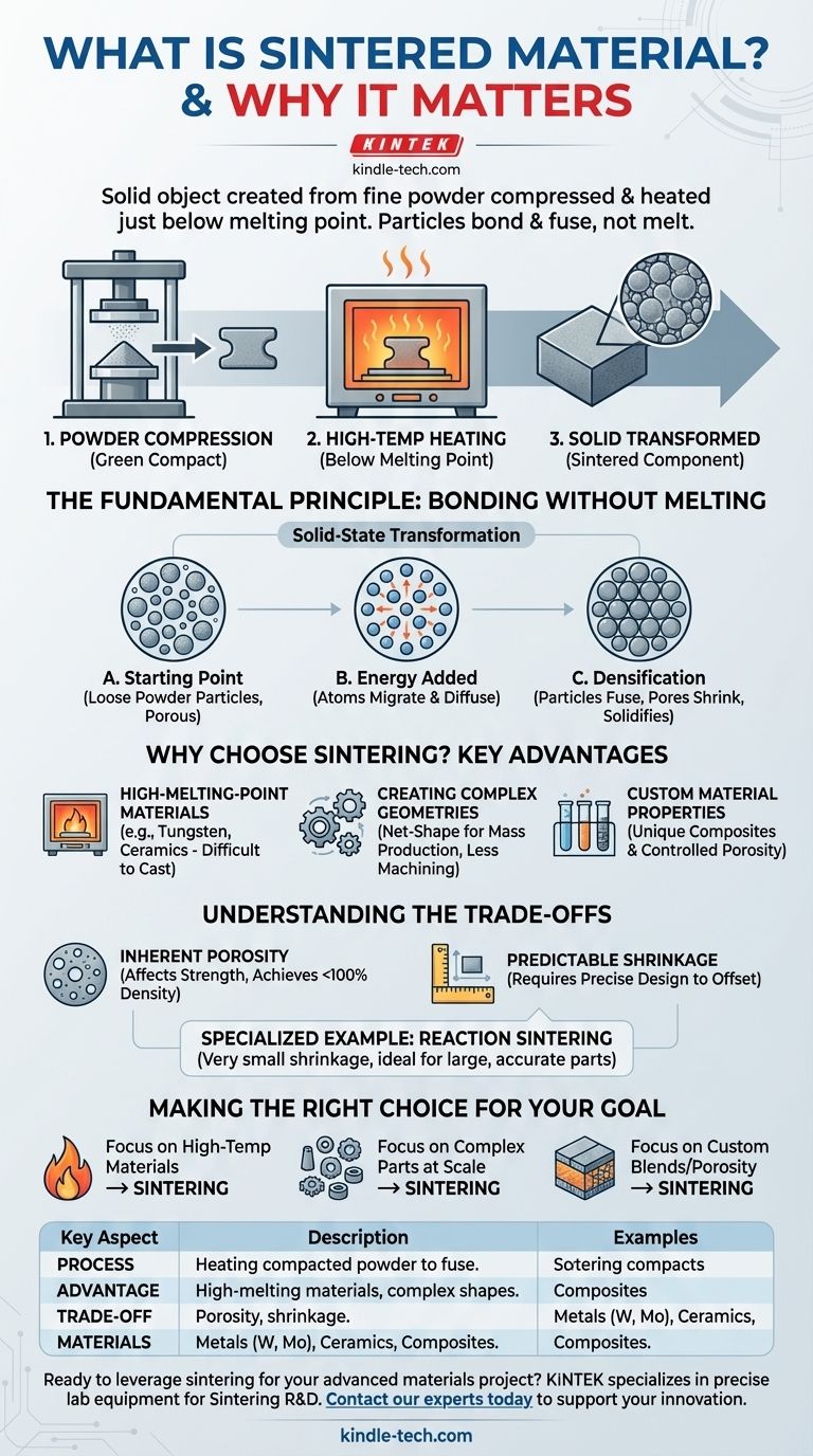 Cos'è un materiale sinterizzato? Una guida alla metallurgia delle polveri ad alte prestazioni Guida Visiva