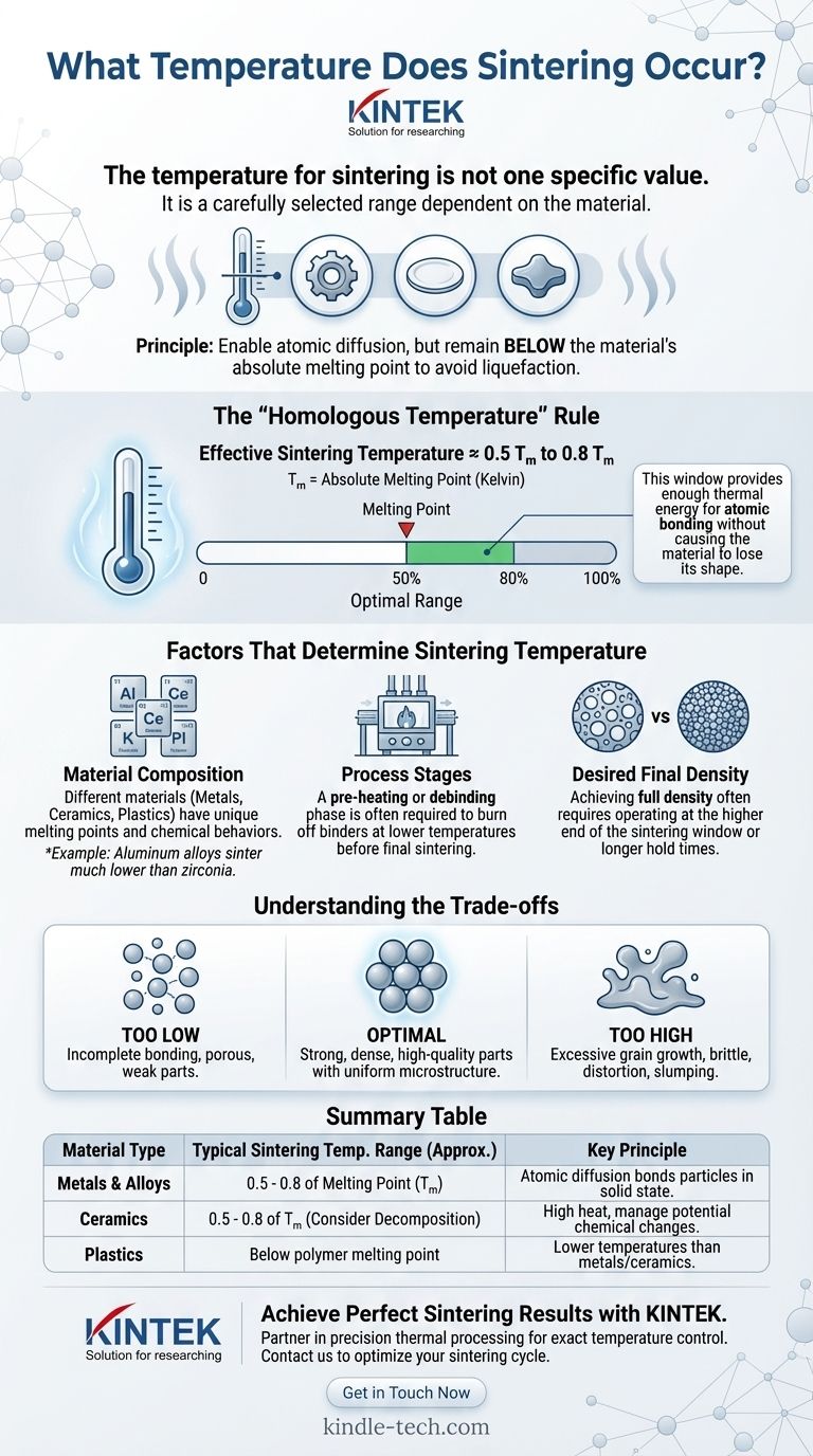 Bei welcher Temperatur findet das Sintern statt? Beherrschen Sie das thermische Profil für Ihr Material Visuelle Anleitung
